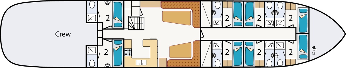 Plattegrond Zeilschip - Elbrich