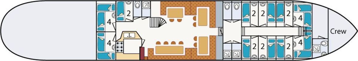 Plattegrond Zeilschip - Morgana