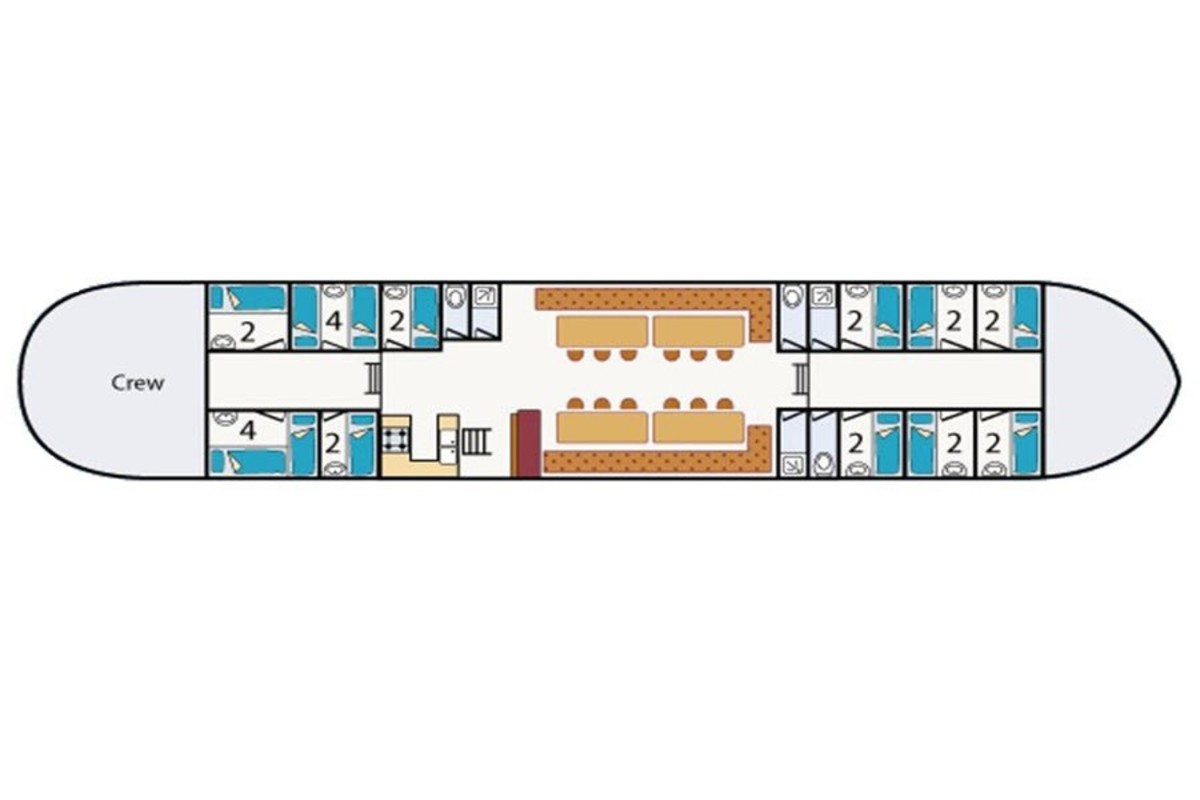 Plattegrond Zeilschip - De Sûdwester