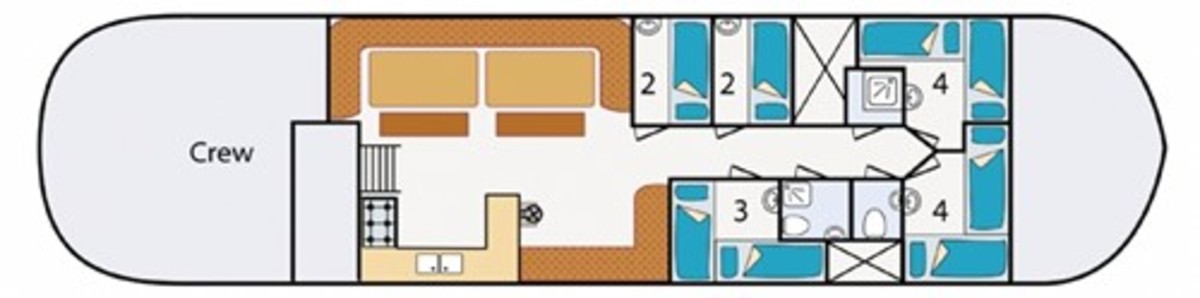 Plattegrond Zeilschip - Kleine Jager