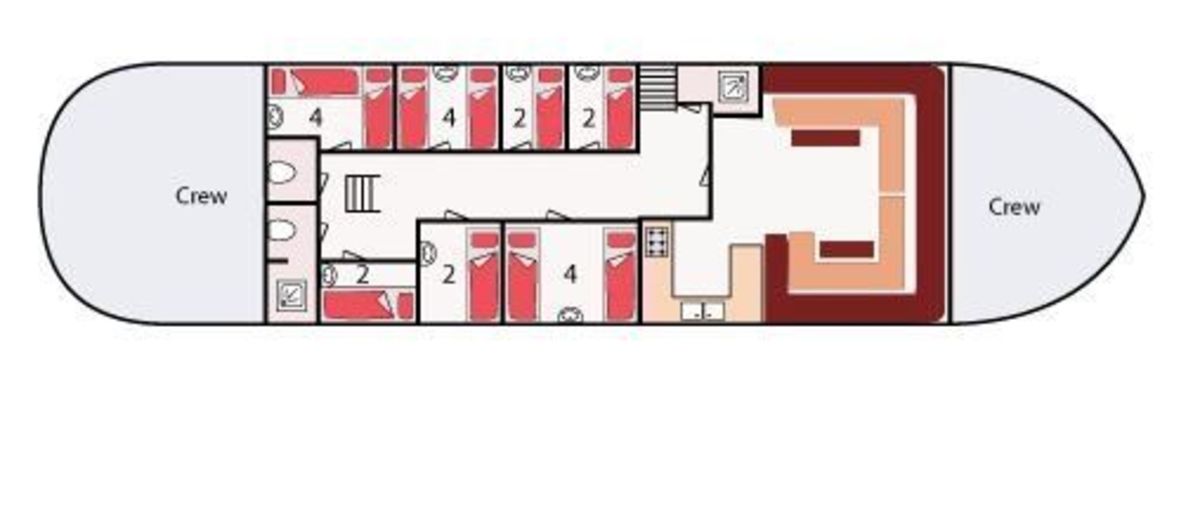 Plattegrond Zeilschip - Lauwerszee