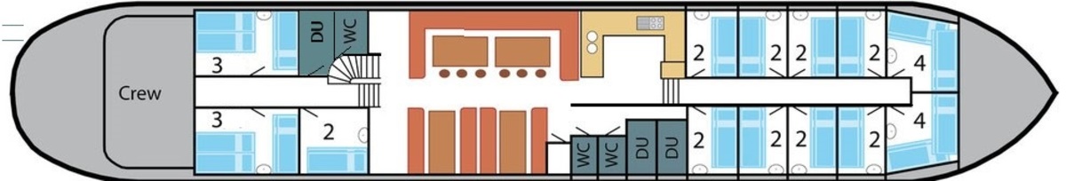 Plattegrond Zeilschip - Poolster