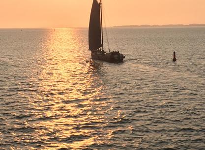 Lotus zeilt in de zonsondergang.jpg