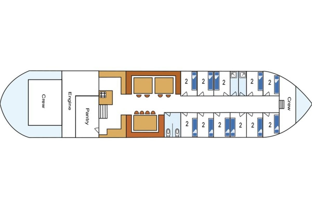 Plattegrond Zeilschip - Avontuur