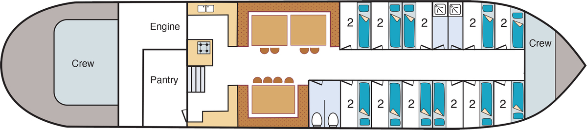 Plattegrond Zeilschip - Avontuur