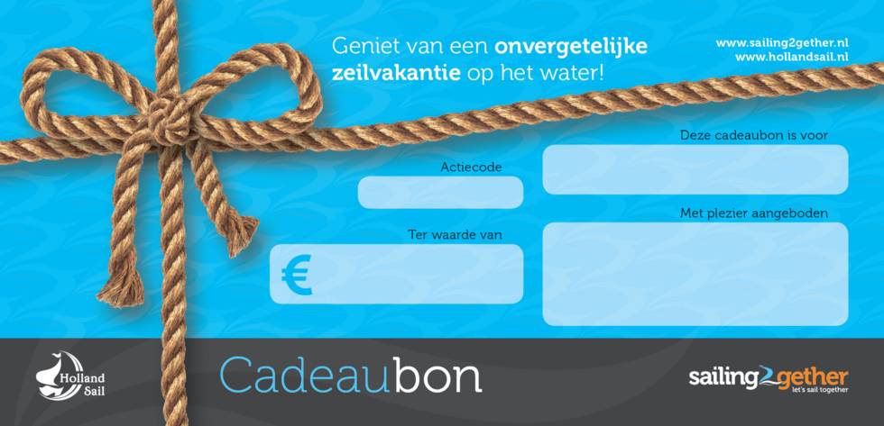 Cadeaubon - Geef een zeilvakantie cadeau