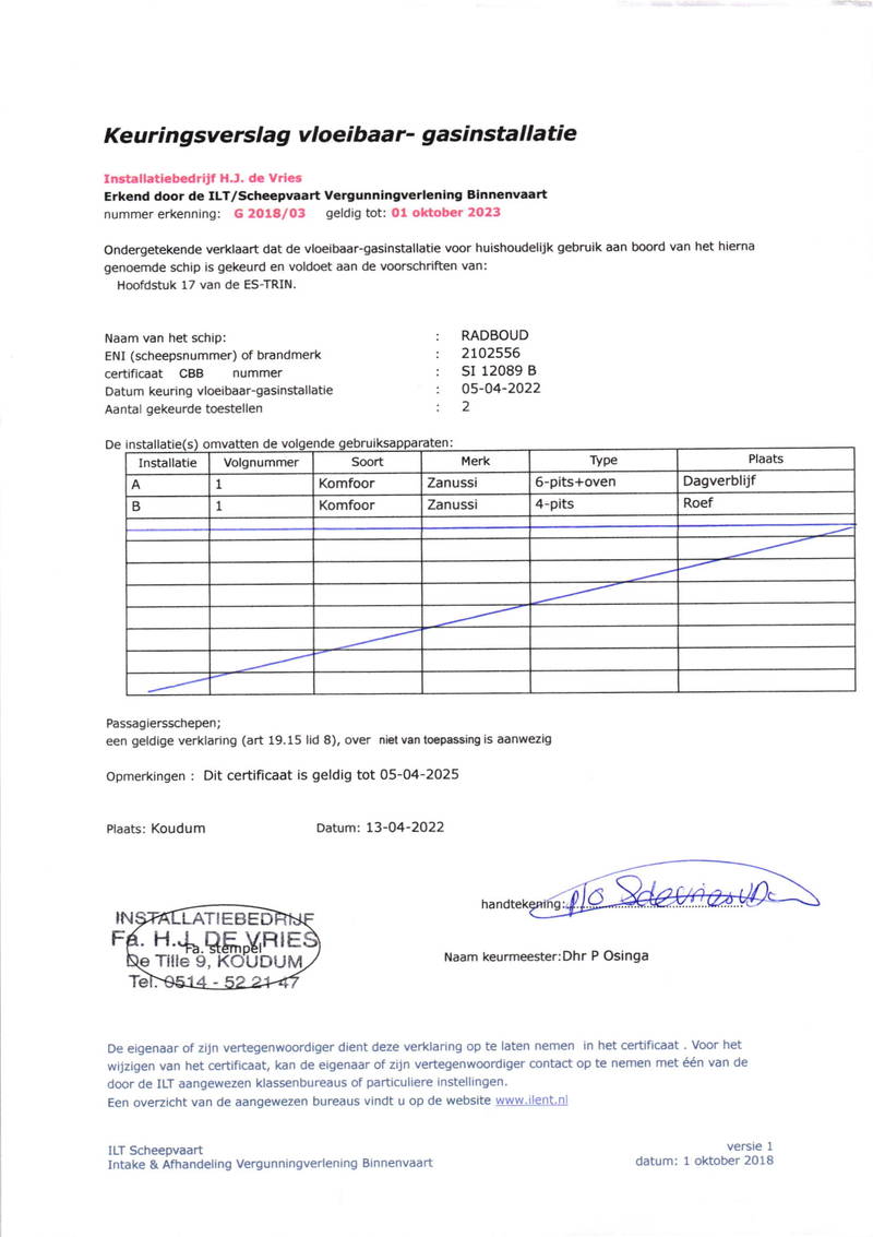 Radboud - Vloeibaar gasinstallatie 