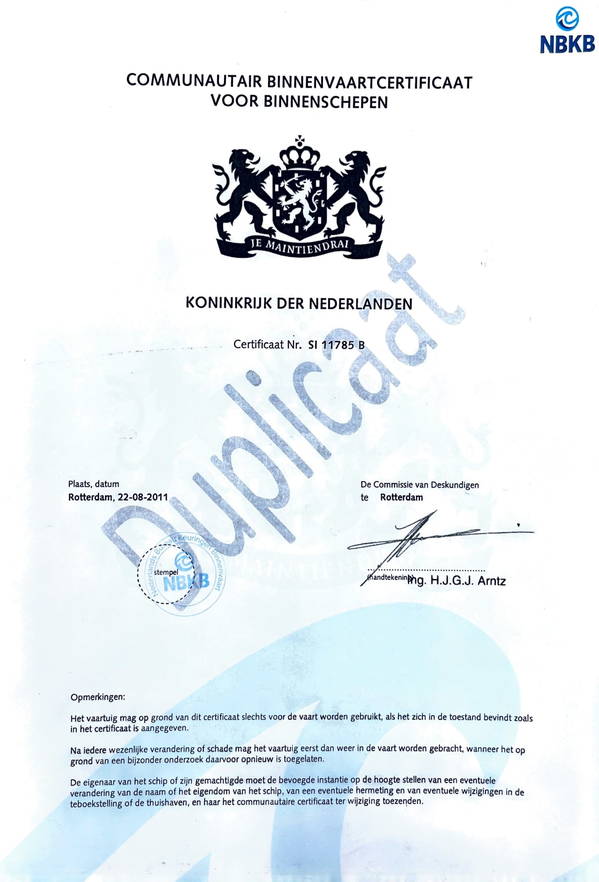 Maxima - CBB algemeen veiligheid certificaat 