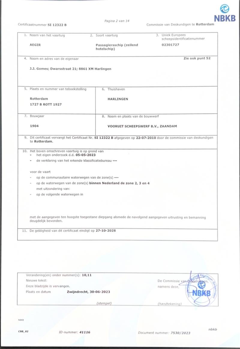 Aegir - CBB algemeen veiligheid certificaat 