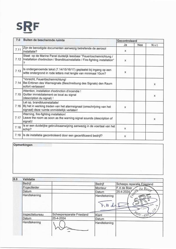 Poolster - Certificaat blusmiddelen 