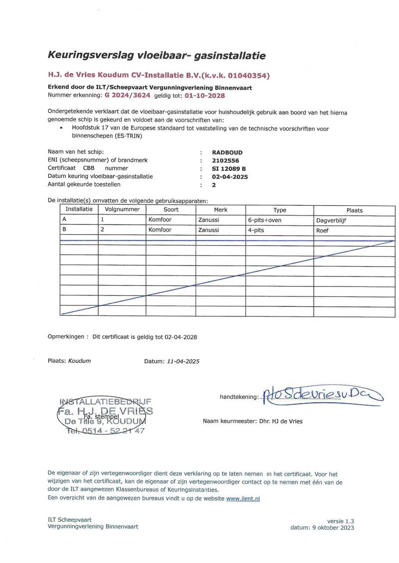 Radboud - Vloeibaar gasinstallatie 