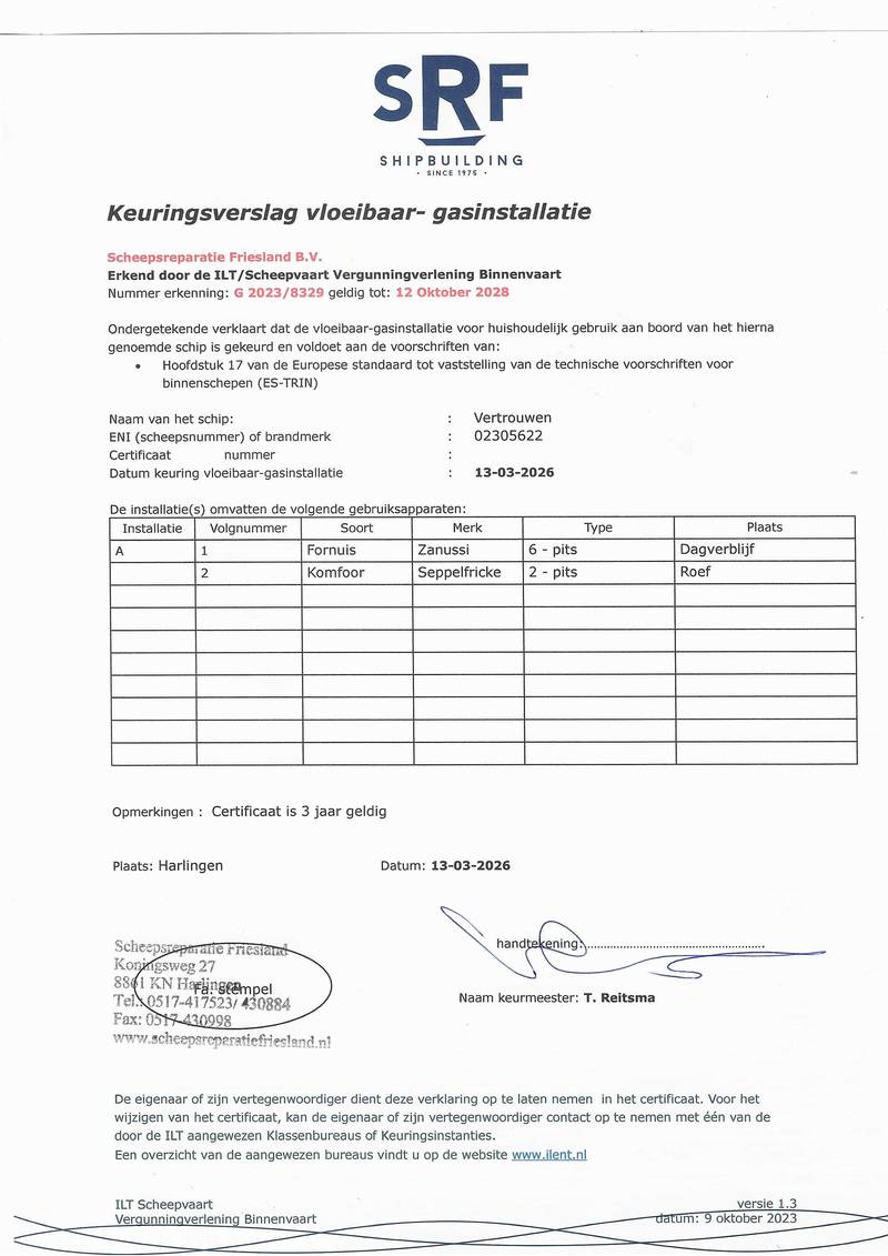 Vertrouwen Harlingen - Vloeibaar gasinstallatie 