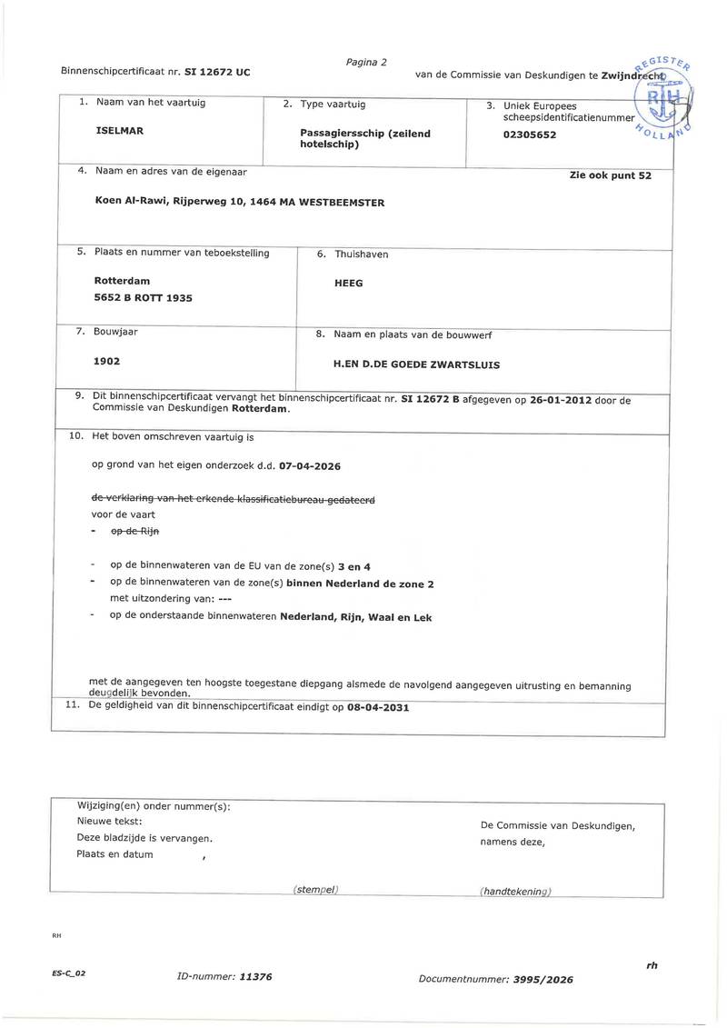 Iselmar - CBB algemeen veiligheid certificaat 